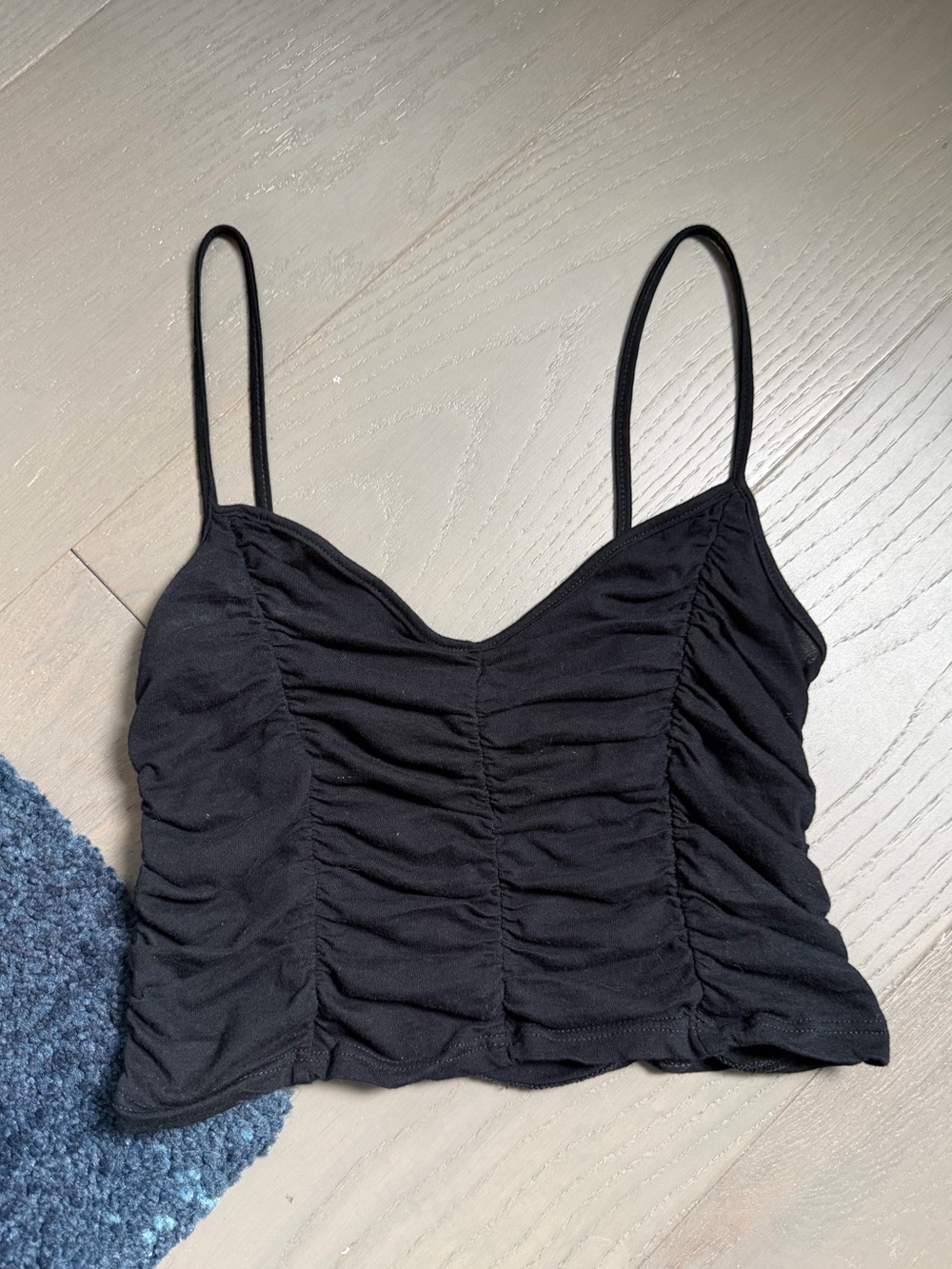Topshop ruched cropped cami